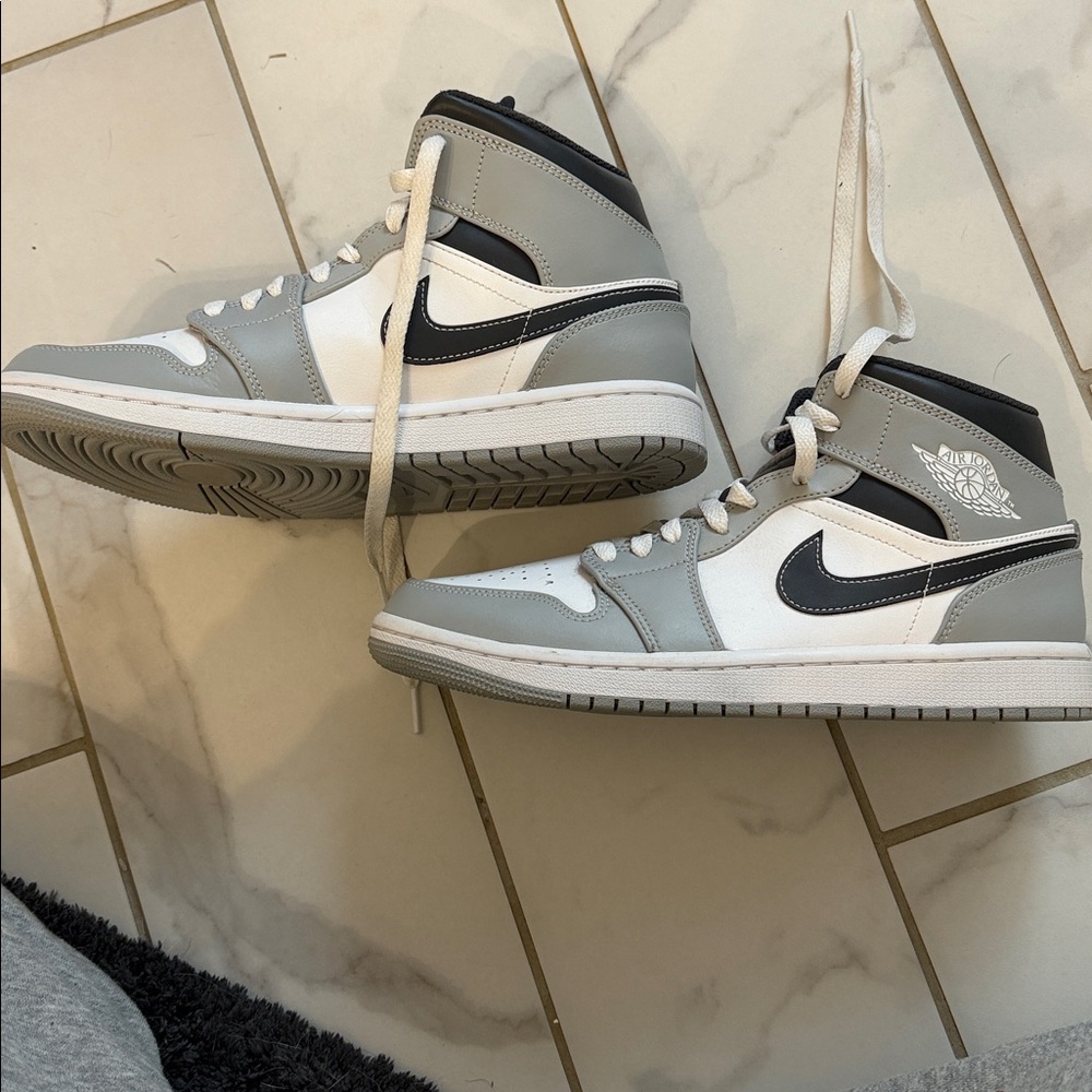 Nike Air Jordan Gray and White Sneakers - Picture 3 of 5